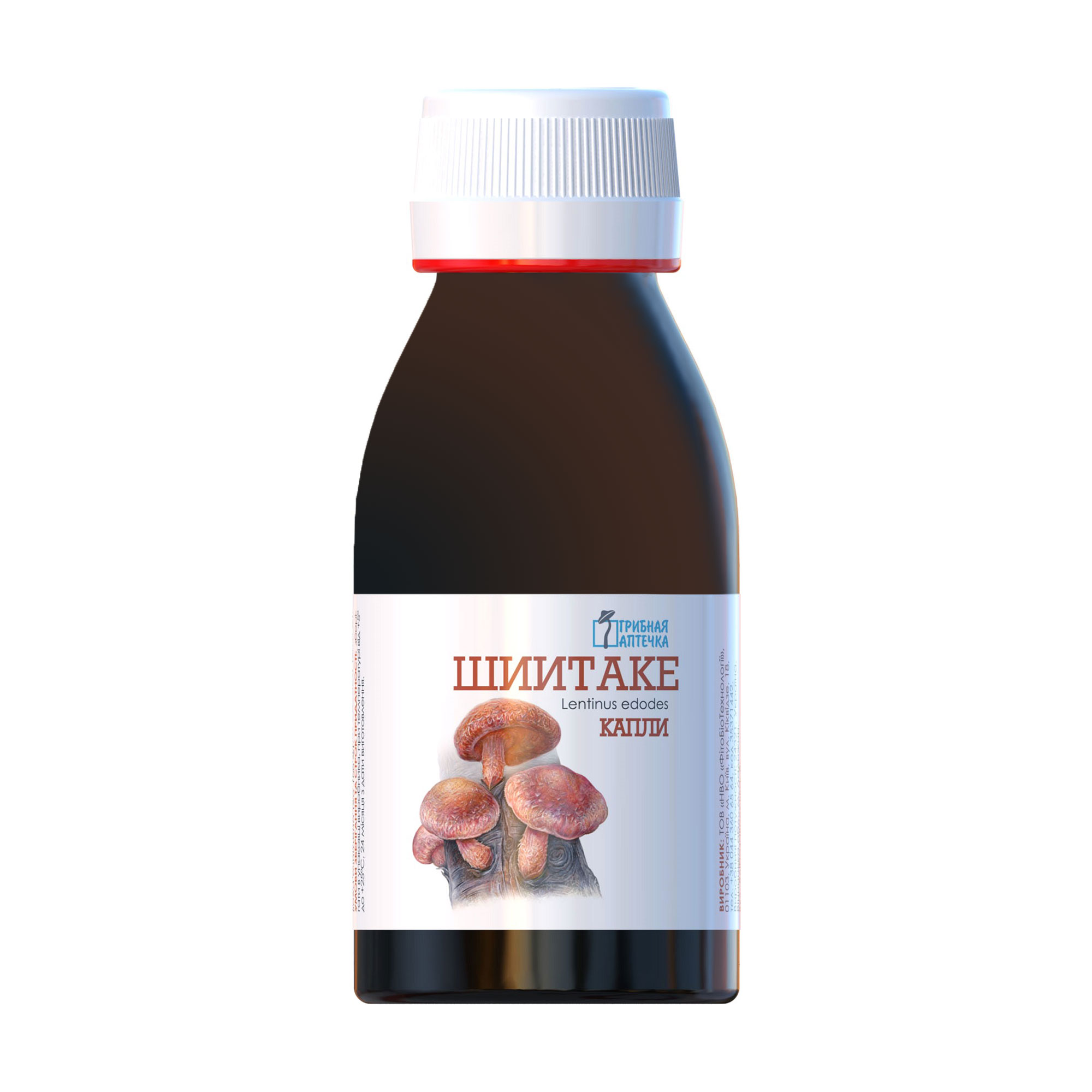 Шиїтаке ФітоБіоТехнологіі Lentinus Edodes Грибна аптечка в краплях, 100 мл